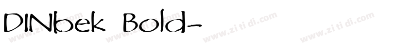 DINbek Bold字体转换